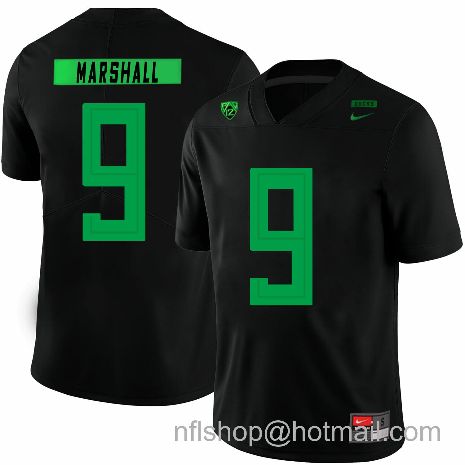 Men's Nike Oregon Ducks #9 Byron Marshall NCAA College Football Jersey Black