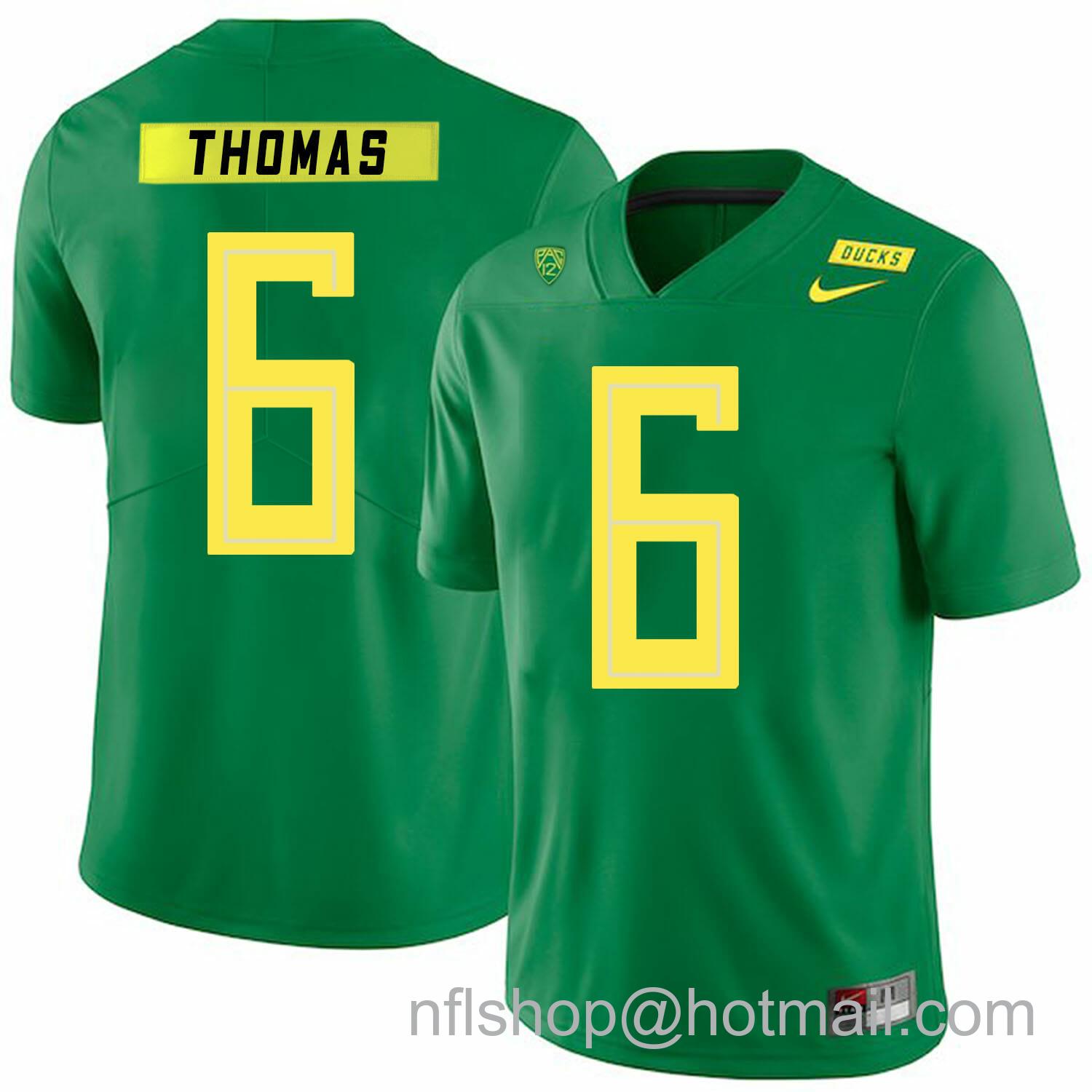 Men's Nike Oregon Ducks #6 De'Anthony Thomas College Football Jersey Green