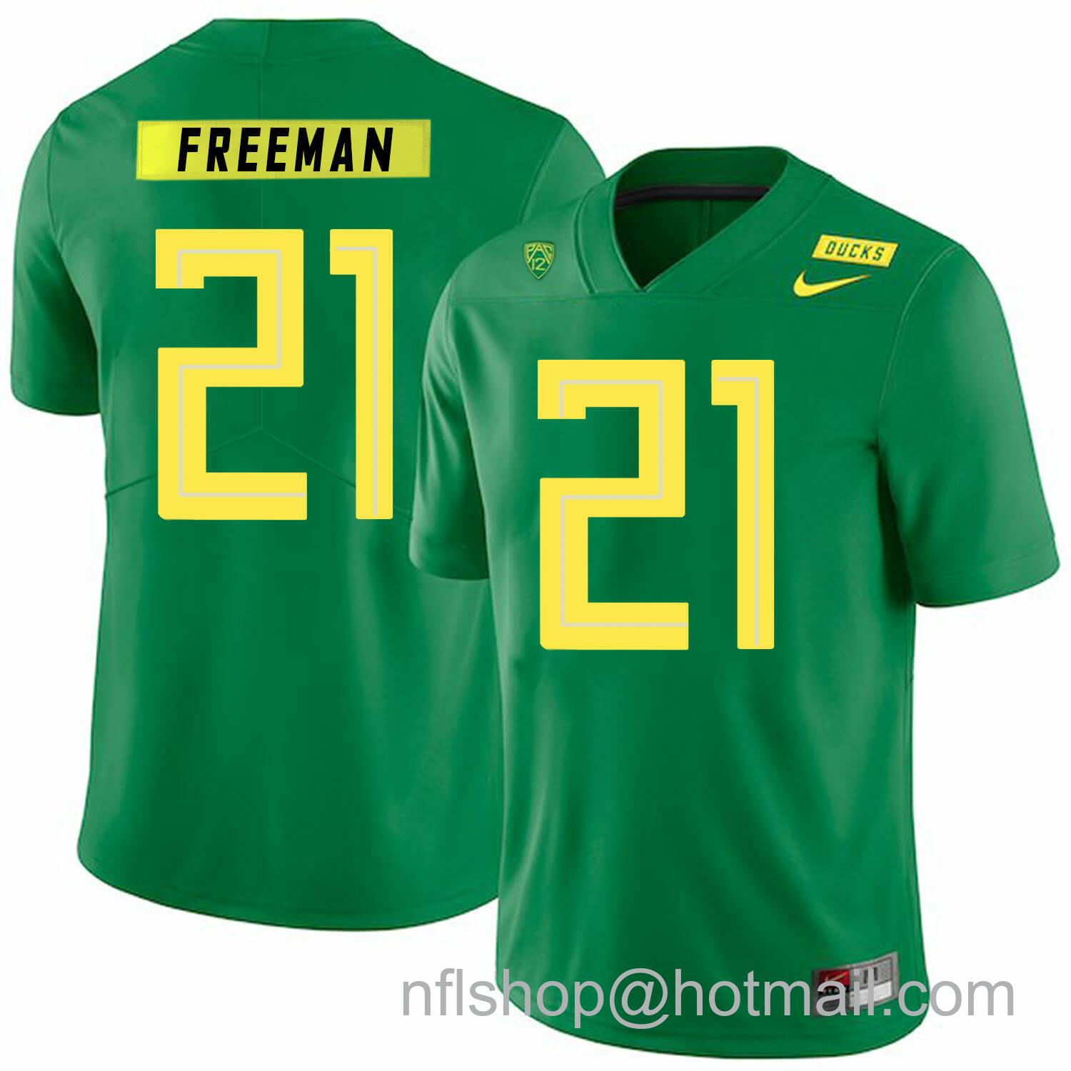 Men's Nike Oregon Ducks #21 Royce Freeman NCAA College Football Jersey Green