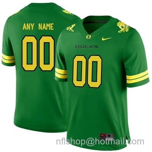 Men's Nike Custom Oregon Ducks Football Jersey College Green Stitched