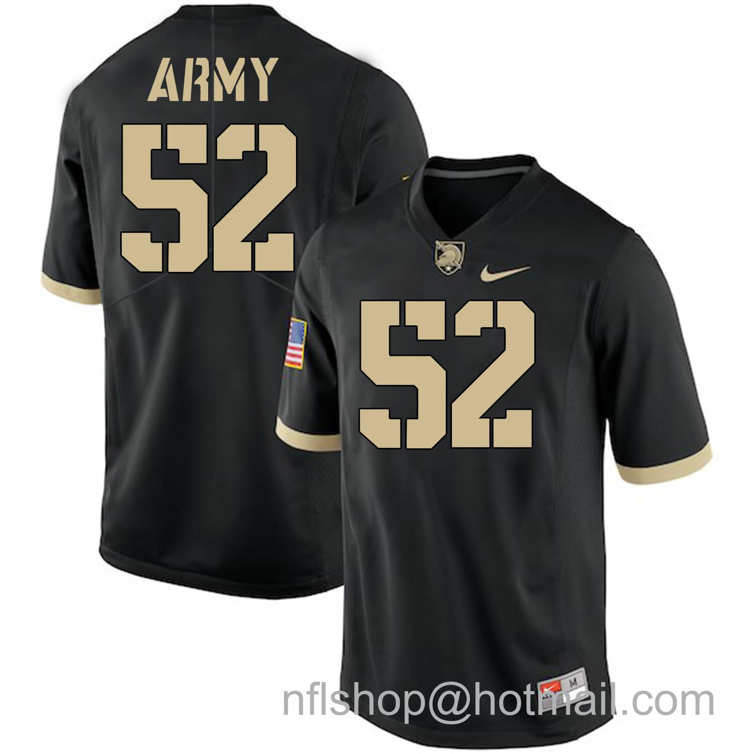 Men's Nike Army Black Knights #52 Spencer Welton NCAA College Football Jersey