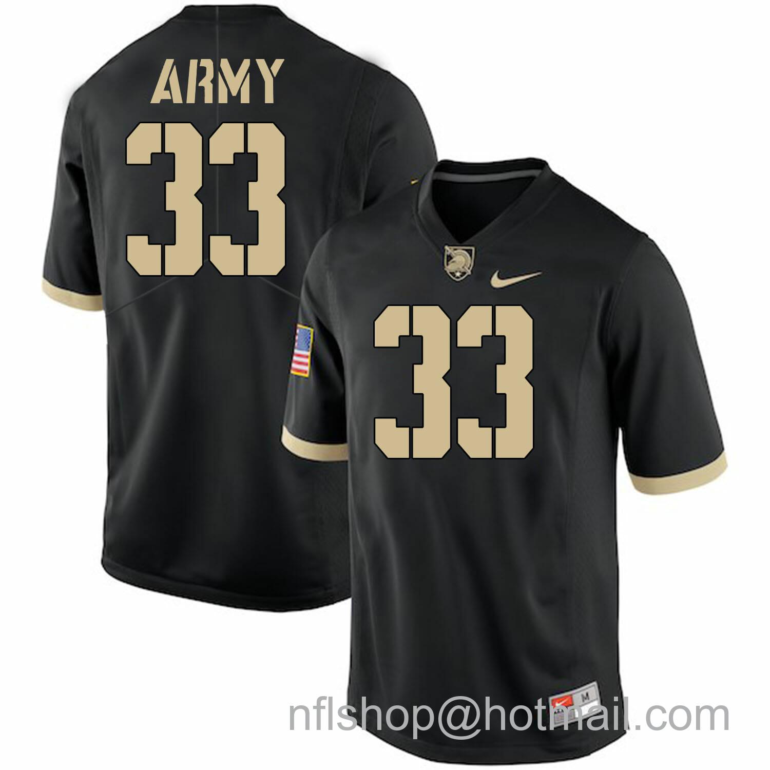 Men's Nike Army Black Knights #33 Darnell Woolfolk NCAA College Football Jersey