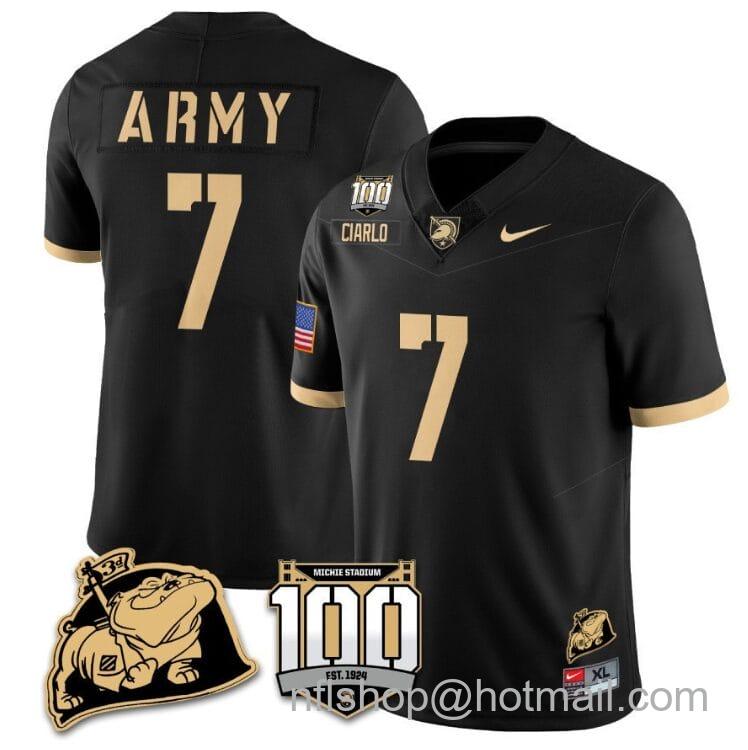 Men's Nike Jimmy Ciarlo Jersey #7 Army Black Knights Vapor Limited College Football Stitched Black