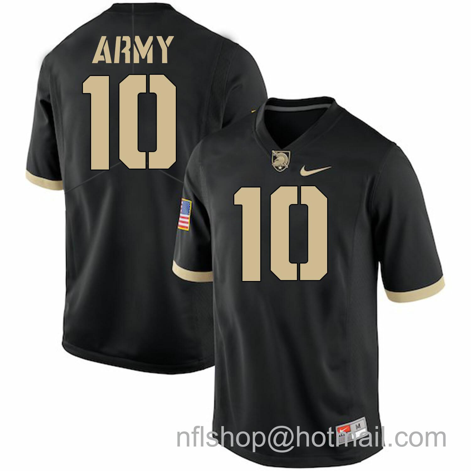 Men's Nike Army Black Knights #10 Mike Reynolds Jr NCAA College Football Jersey