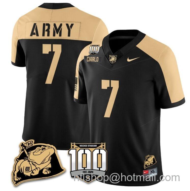 Men's Nike Jimmy Ciarlo Jersey #7 Army Black Knights Vapor Limited College Football Stitched Black Alternate