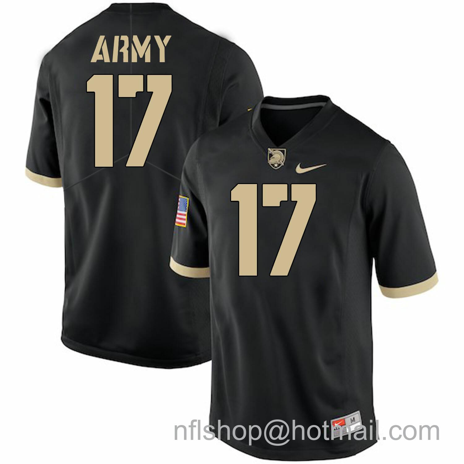 Men's Nike Army Black Knights #17 Ahmad Bradshaw NCAA College Football Jersey