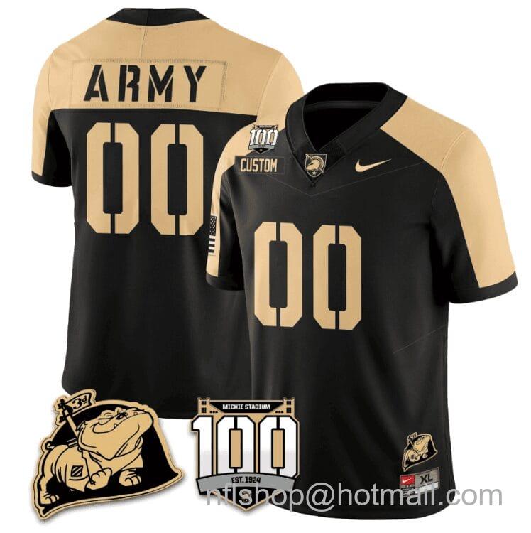 Men's Nike Custom Army Black Knights Jersey Name and Number Vapor Limited College Football Stitched Black Alternate