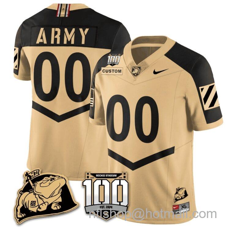 Men's Nike Custom Army Black Knights Jersey Name and Number Vapor Limited College Football Stitched Gold Alternate