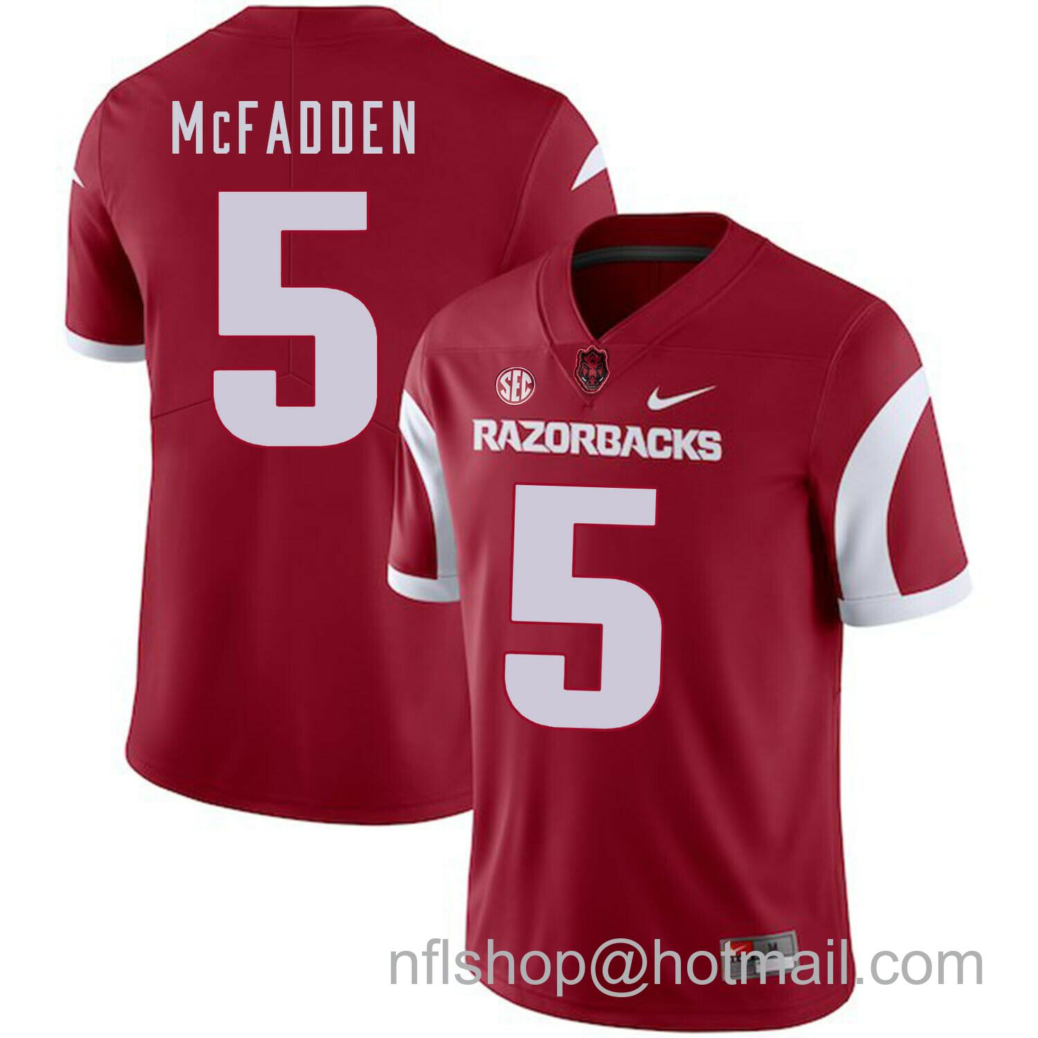 Men's Nike Darren Mcfadden Jersey #5 Arkansas Razorbacks College Football Red