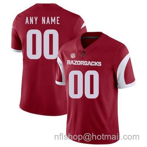 Men's Nike Arkansas Razorbacks Custom Jersey Limited Replica College Red