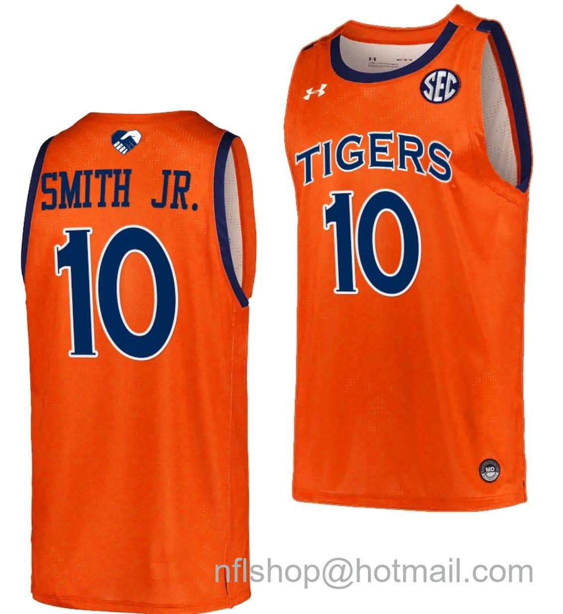 Men's Under Armour Jabari Smith Jr Jersey #10 Auburn Tigers College Basketball Unite As One Orange