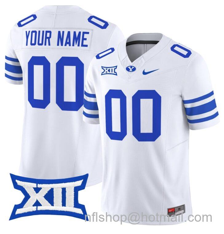 Men's Nike Custom BYU Cougars Jersey Name and Number Vapor Limited College Football Stitched White