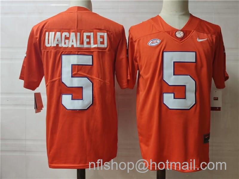 Men's Nike Clemson Tigers #5 Uiagalelei College Football Jersey Stitched