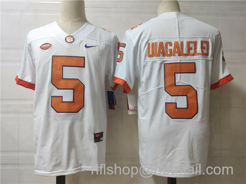 Men's Nike Clemson Tigers #5 Uiagalelei College Football Jersey