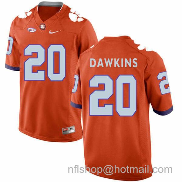 Men's Nike Clemson Tigers Brian Dawkins Jersey #20 College Football Orange