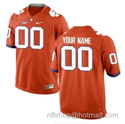 Men's Nike Custom Clemson Tigers Jersey Stitched College NCAA Football Orange