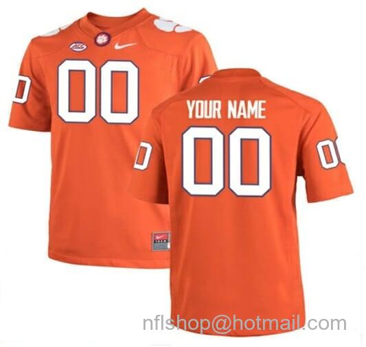 Men's Nike Clemson Tigers Custom Football Jersey Stitched College NCAA Orange