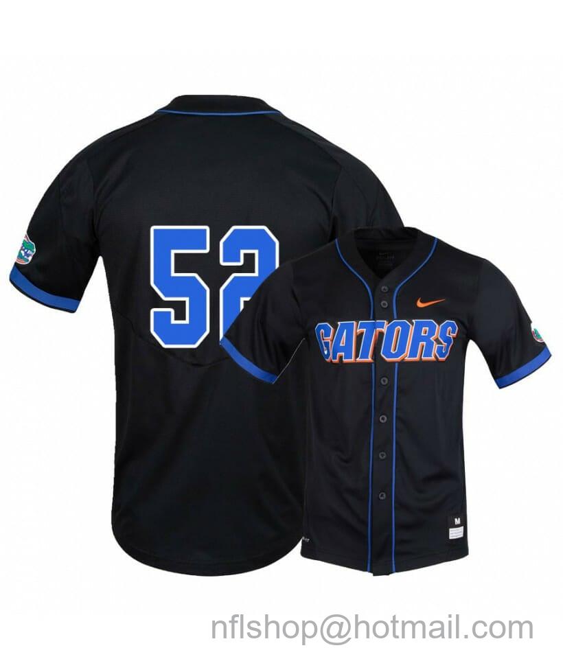 Men's Nike Florida Gators 52 Kirby McMullen Black College Baseball Jersey