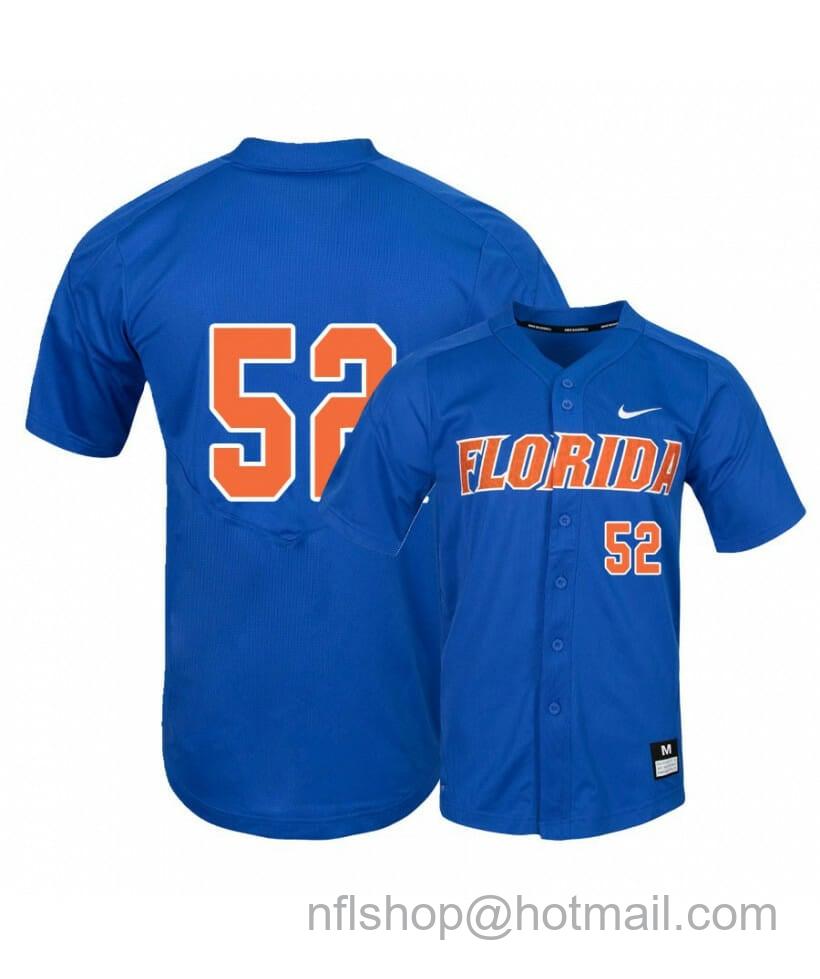 Men's Nike Florida Gators 52 Kirby McMullen Blue College Baseball Jersey