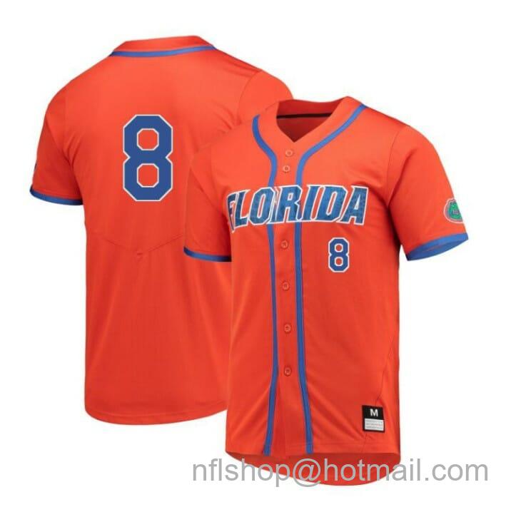 Men's Nike Brandon Sproat Jersey Florida Gators Baseball NCAA College Orange Alumni #8