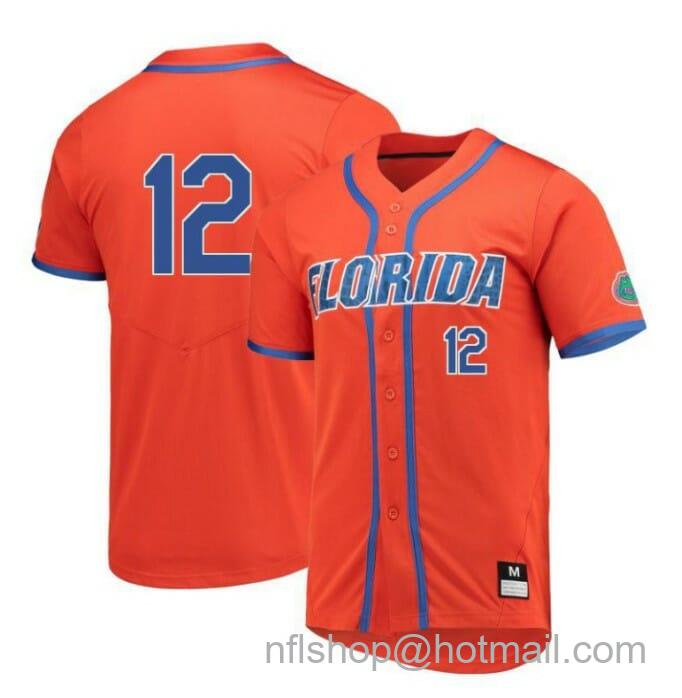 Men's Nike Hunter Barco Jersey Florida Gators Baseball NCAA College Orange Alumni #12