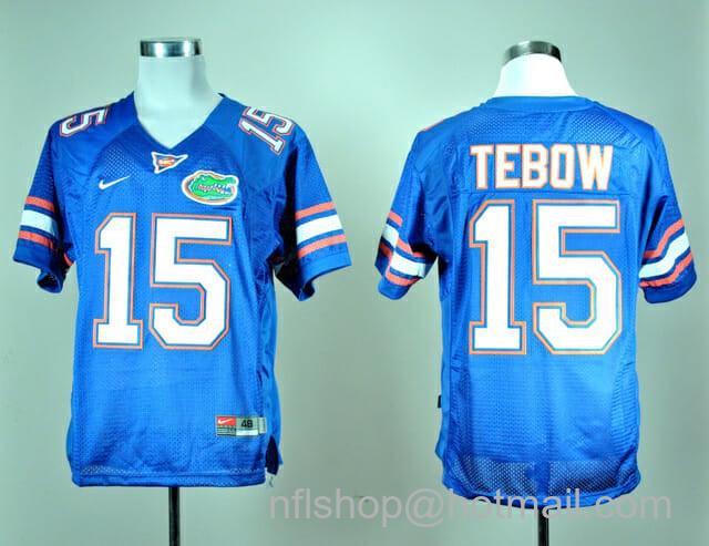 Men's Nike Florida Gators #15 Tim Tebow Royal Blue NCAA College Football Jersey