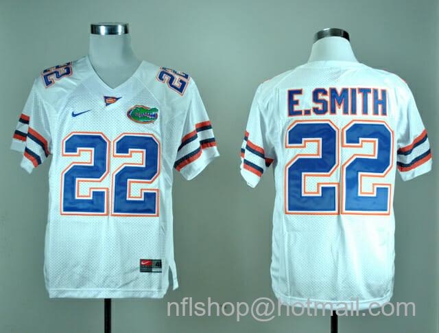 Men's Nike Florida Gators #22 Emmitt Smith College Football Jersey White