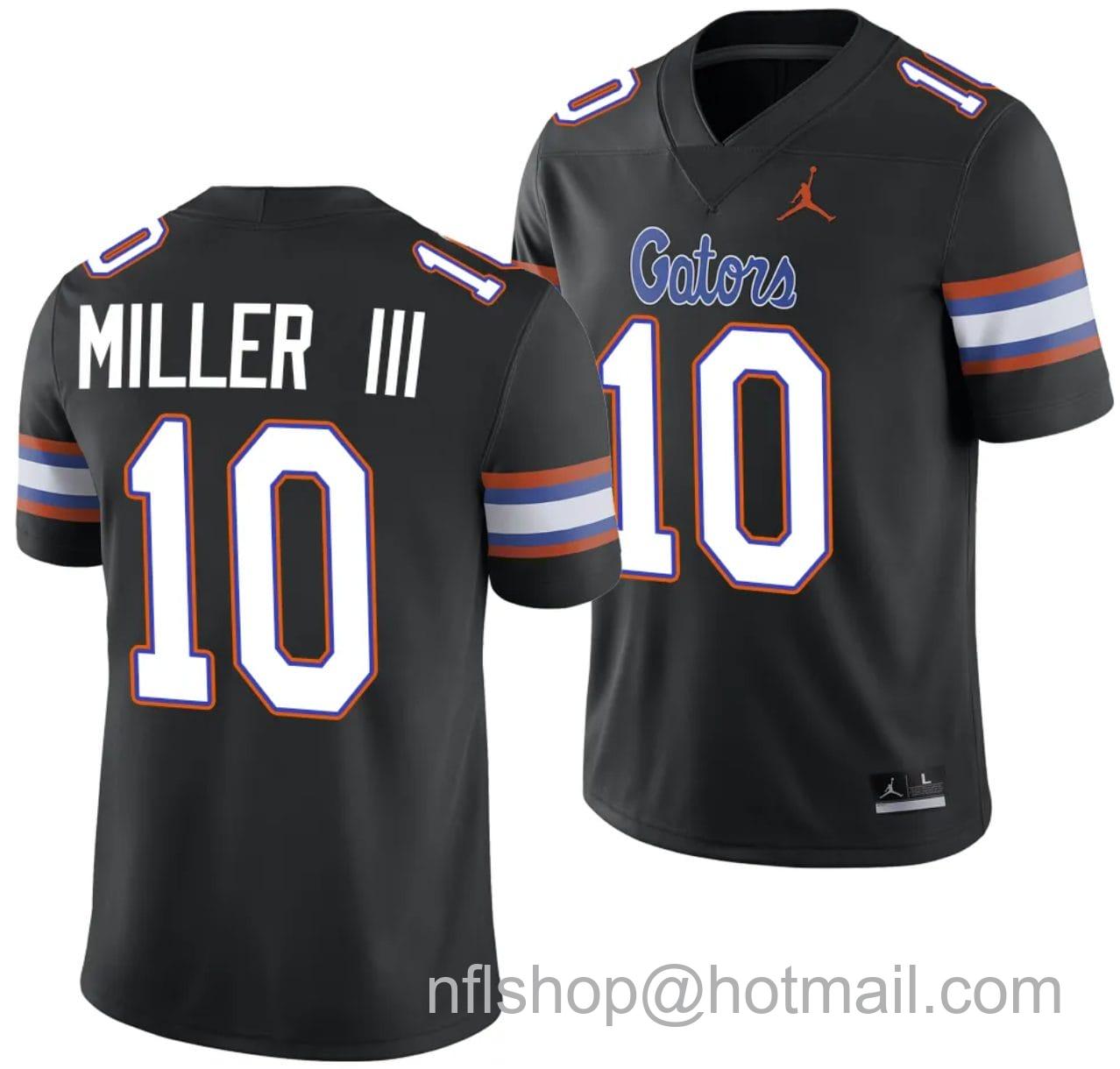 Men's Jordan Brand Jack Miller III Jersey #10 Florida Gators Alternate College Football 2023-24 Black