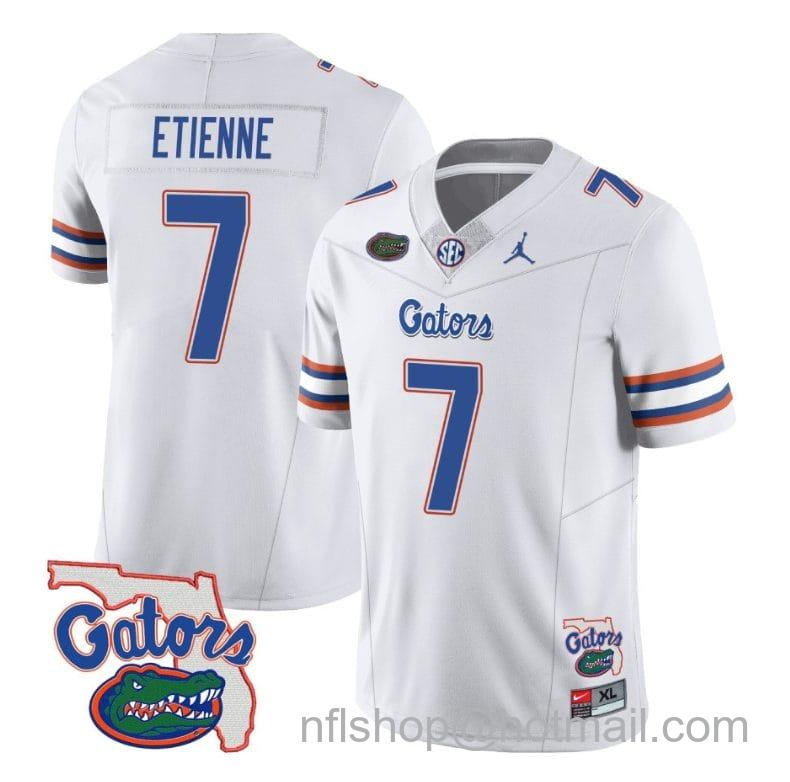 Men's Jordan Brand Trevor Etienne Jersey #7 Florida Gators Vapor Limited College Football White