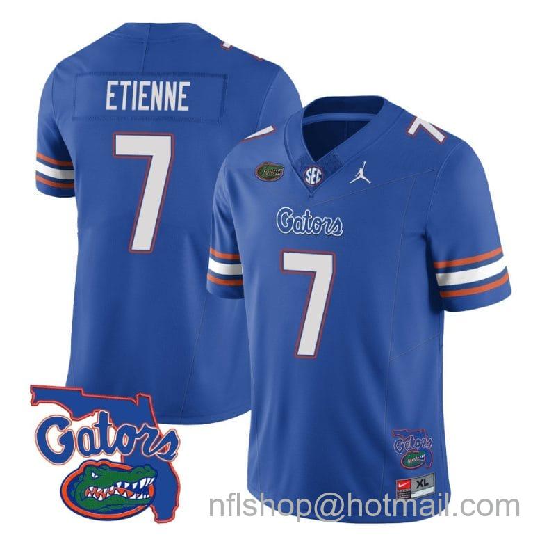 Men's Jordan Brand Trevor Etienne Jersey #7 Florida Gators Vapor Limited College Football Royal