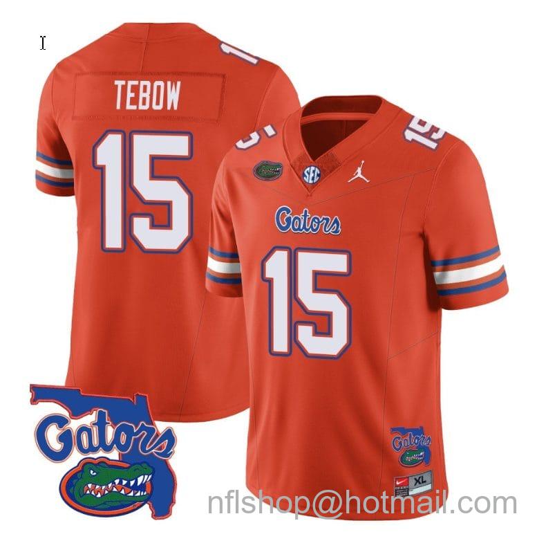 Men's Jordan Brand Tim Tebow Jersey #15 Florida Gators Vapor Limited College Football Orange