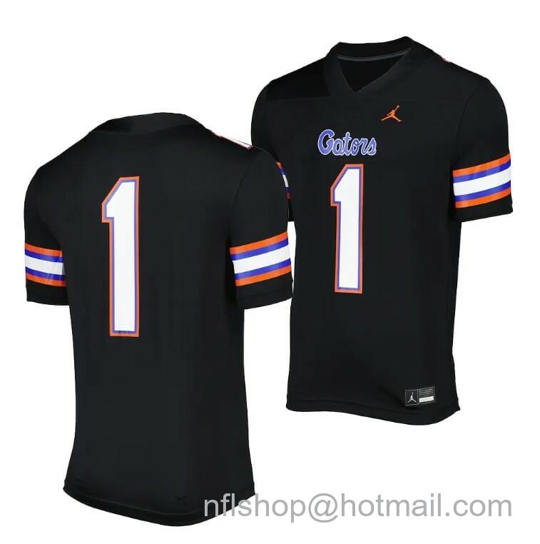 Men's Jordan Brand Florida Gators Jersey #1 Alternate Game Black College Football