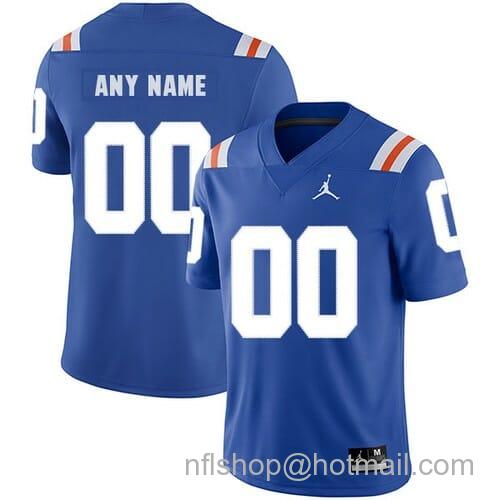 Men's Jordan Brand Florida Gators Custom Jersey Royal Blue College Football