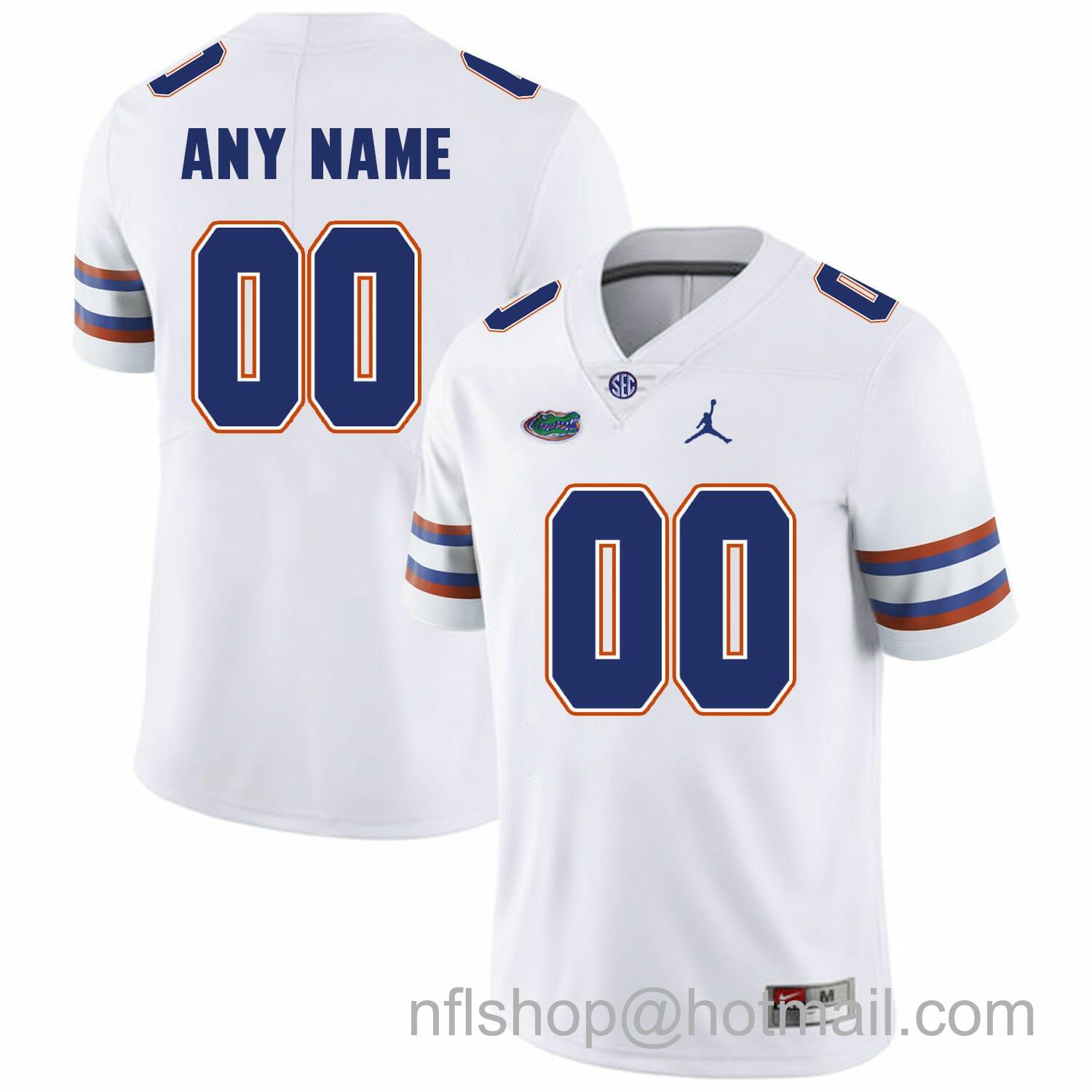 Men's Jordan Brand Custom Florida Gators Football Jersey Name Number NCAA White 2018