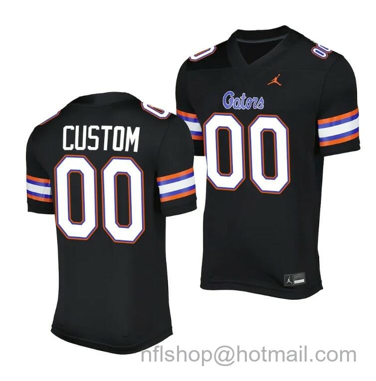 Men's Jordan Brand Custom Florida Gators Jersey Name And Number Alternate Game Black 2023 Salute To Service Uniform