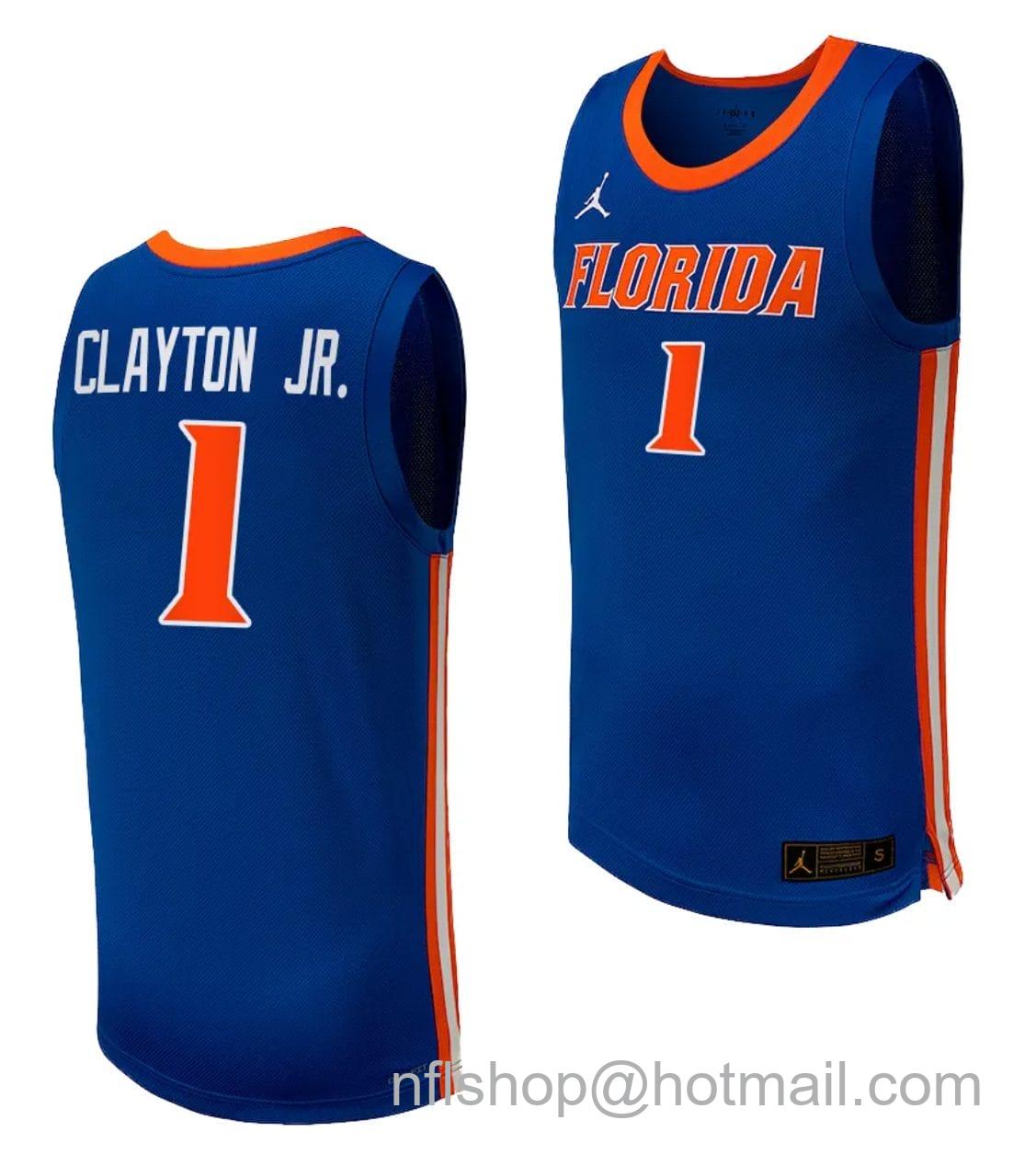 Men's Jordan Brand Walter Clayton Jr Jersey #1 Florida Gators College Basketball 2023-24 Replica Royal