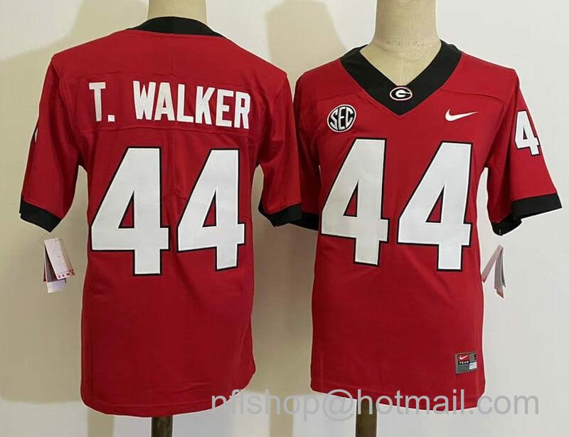 Men's Nike Georgia Bulldogs #44 Travon Walker NCAA Football Jersey Red