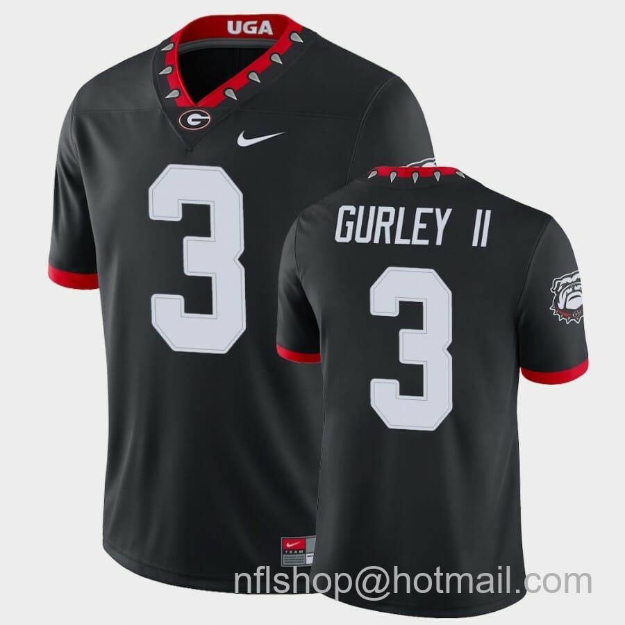 Men's Nike Georgia Bulldogs #3 Todd Gurley II Black College Football Alternate Game Jersey