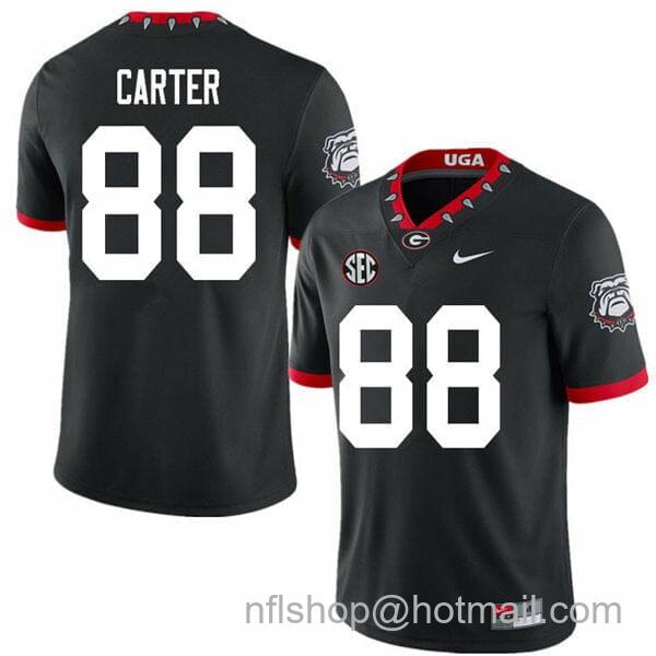 Men's Nike Georgia Bulldogs Jalen Carter Jersey #88 College Football Game Black Alternative