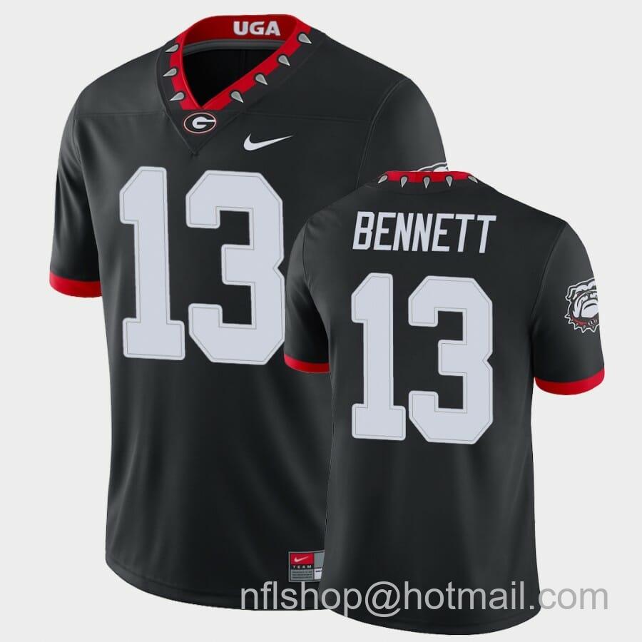 Men's Nike Georgia Bulldogs #13 Stetson Bennett Jersey Black College Football Alternate Game