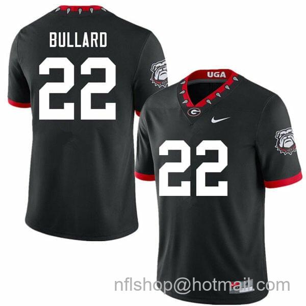 Men's Nike Georgia Bulldogs Javon Bullard Jersey #22 College Football Game Black Alternative