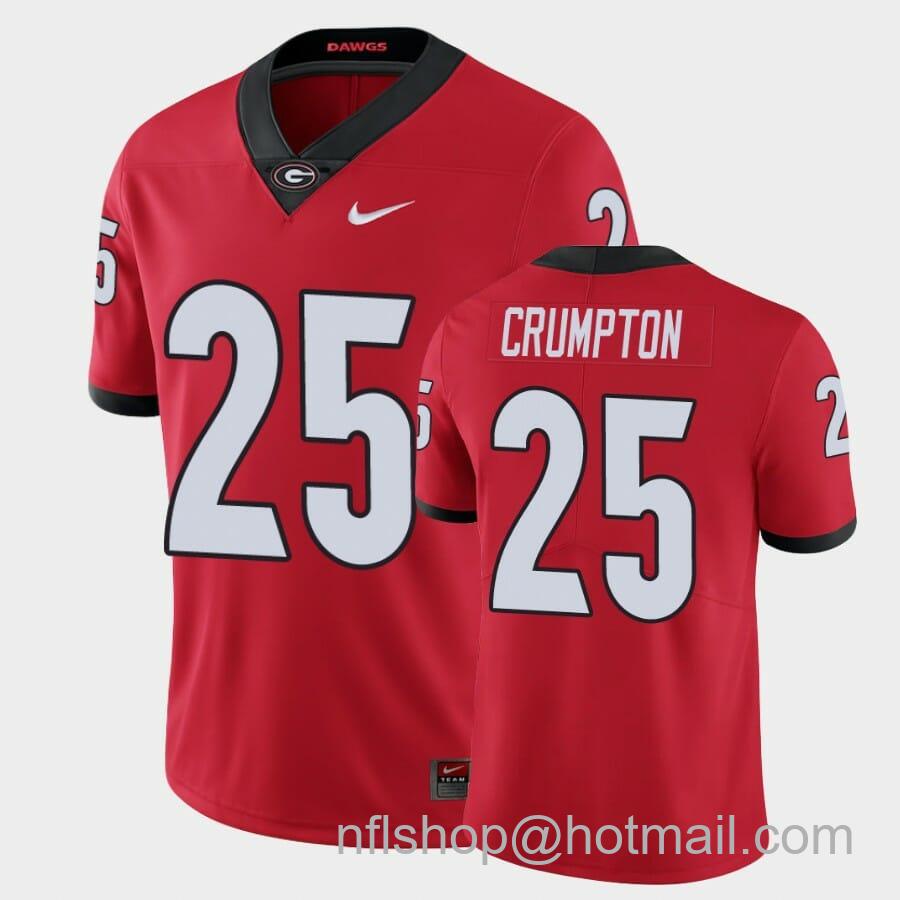 Men's Nike Georgia Bulldogs #25 Ahkil Crumpton Red Limited Jersey