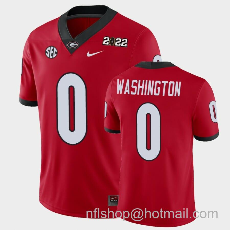 Men's Nike Darnell Washington UGA Jersey #0 Red 2021 National Champions Game