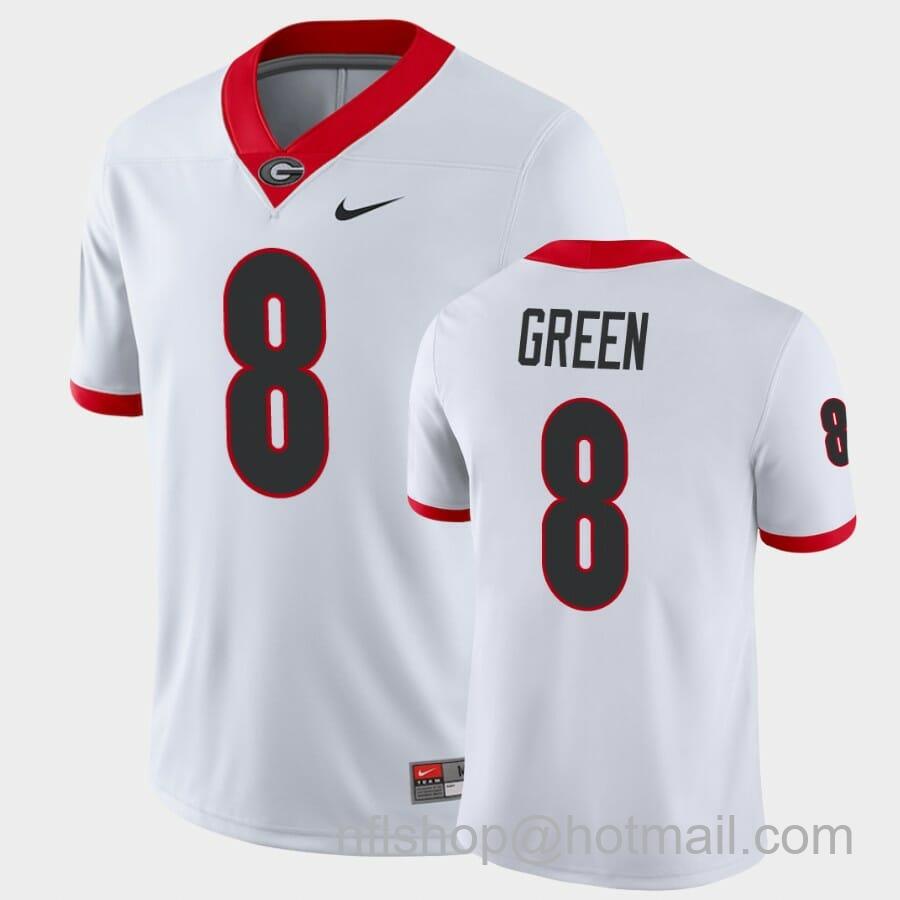 Men's Nike Georgia Bulldogs #8 A.J. Green White Game College Football Jersey