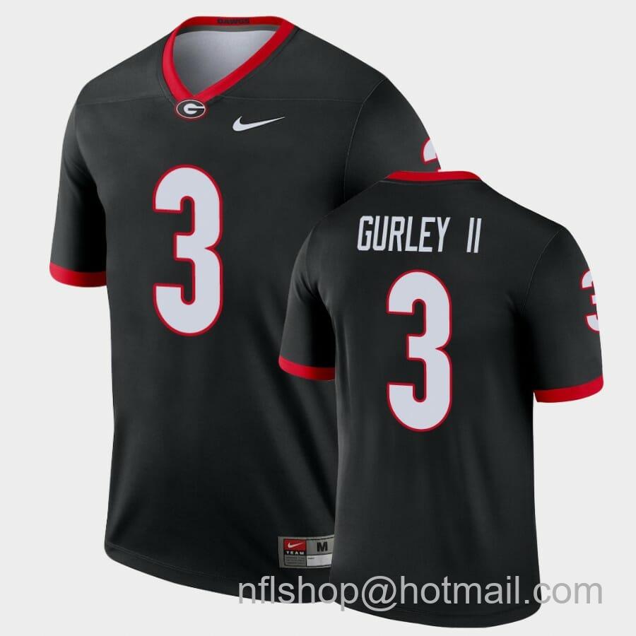 Men's Nike Georgia Bulldogs #3 Todd Gurley II Black Legend Alternate Jersey