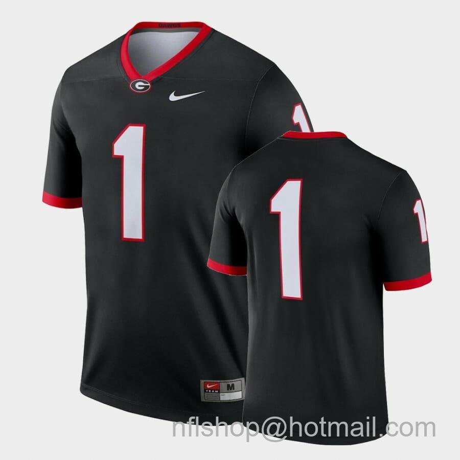 Men's Nike Georgia Bulldogs #1 Black Legend Alternate Jersey