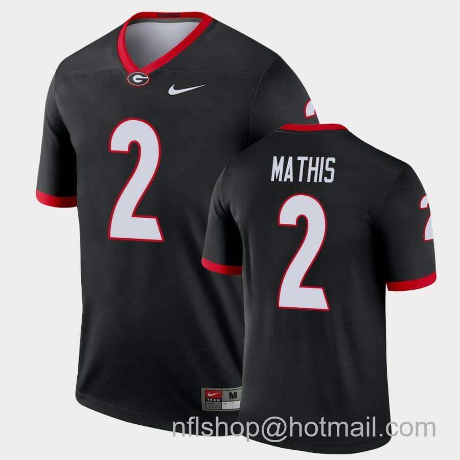 Men's Nike Georgia Bulldogs #2 DWan Mathis Black Legend Alternate Jersey