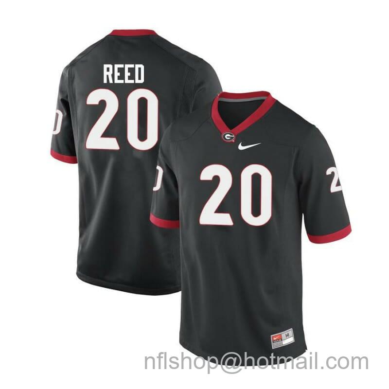 Men's Nike Georgia Bulldogs #20 J.R. Reed College Football Jersey Black