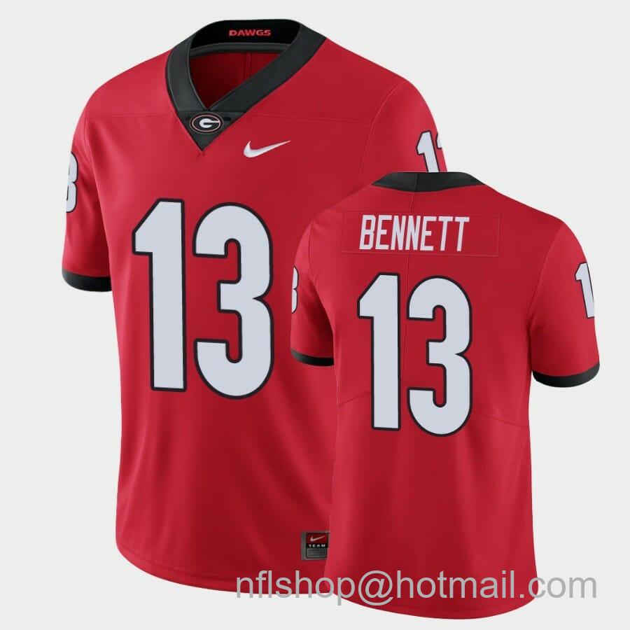 Men's Nike Georgia Bulldogs Stetson Bennett Jersey #13 Red Limited