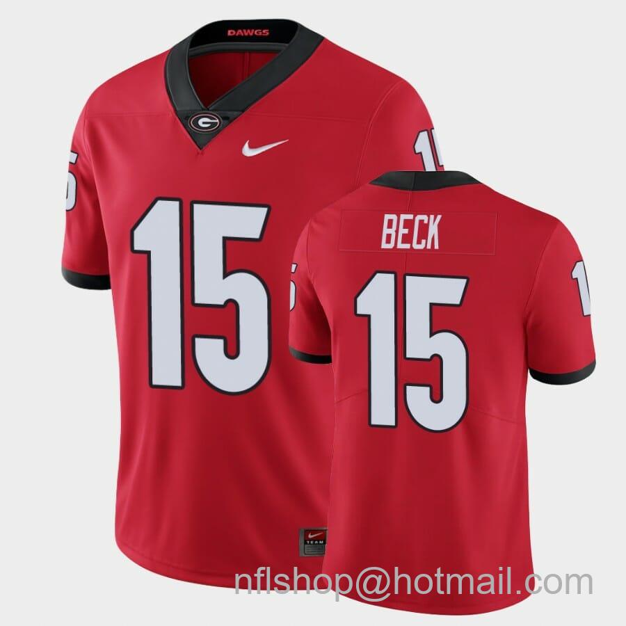 Men's Nike Georgia Bulldogs #15 Carson Beck Red Limited Jersey